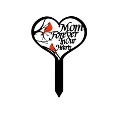 Mother'S Day Mom Memorial Grave Markers for Cemetery Cardinals Heart Memorial Pl