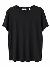 Vince Women s Black Stretch Jersey Short Slee...