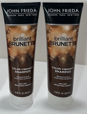 2x JOHN FRIEDA Brilliant BRUNETTE Color Vibrancy Shampoo Multi-Tone Revealing