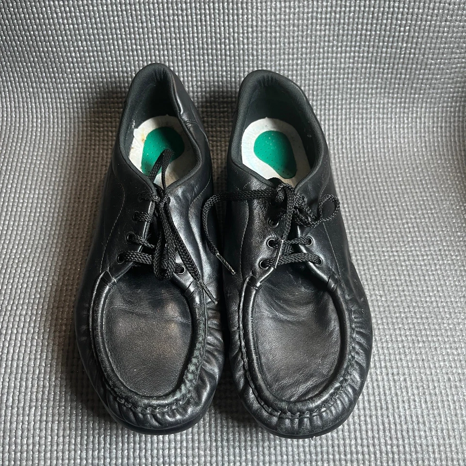SAS Take Time Loafer Comfort Shoes Womens 10.5M Black Leather Lace Up Comfort - Image 3 of 4