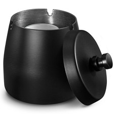 Posacenere Da Esterno Antivento Con Coperchio In Acciaio Inox Ashtray Accessori