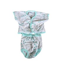 Vintage Carters Baby Dinosaur Layette Set Made in USA White Mint Green 13 lbs