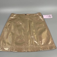 Wild Fable 100 Polyester Sparkling Gold Mini Skirt Size 00