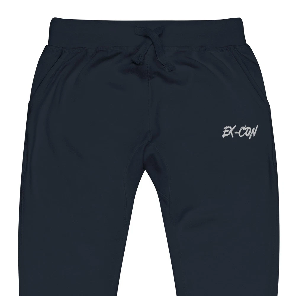 EX-CON Navy Fleece Sweatpants – Unisex Jogger Sweatpants