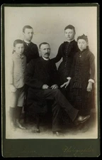 Family of five studio cabinet by F W M Navee Stamford CT mustache locket