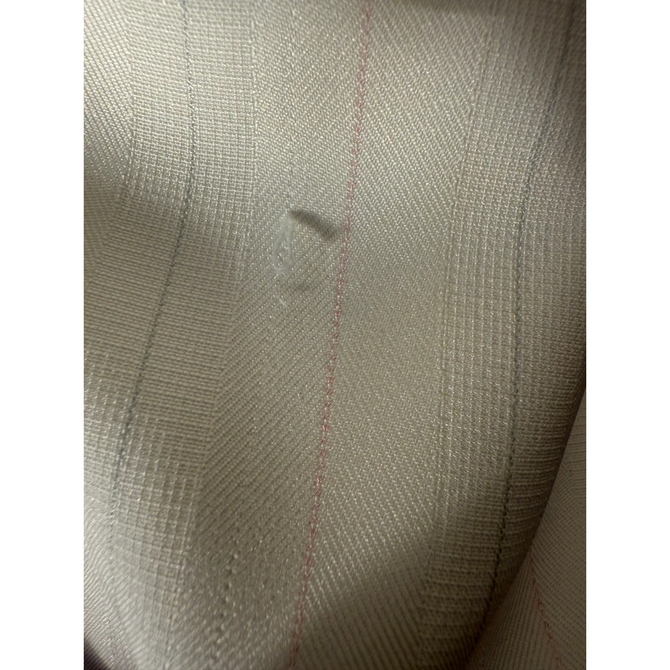 Y2K Cato 2pc Cream Pink Gray Striped Suit. Jacket and Pants Women's Size 14 - Изображение 2 из 4