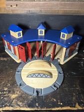 Imaginarium Wooden Train Roundhouse Shed 5 Track Turntable Thomas Brio Toys R Us