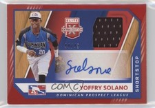 2021 Panini Elite Extra Edition Red 44/49 Yoffry Solano #DPLMS-YS Auto 8d2