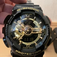 G-SHOCK GA-2000 Black/Gold Shock Resistant Digital Analog Watch