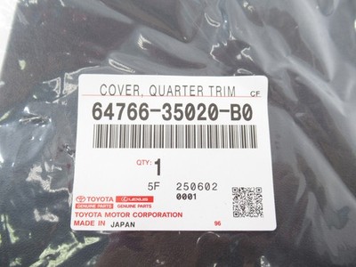 Genuine OEM Toyota 64766-35020-B0 Quarter Trim Jack Cover Gray 07 Genuine OEM Toyota 64766-35020-B0 Quarter Trim Jack Cover Gray 07
