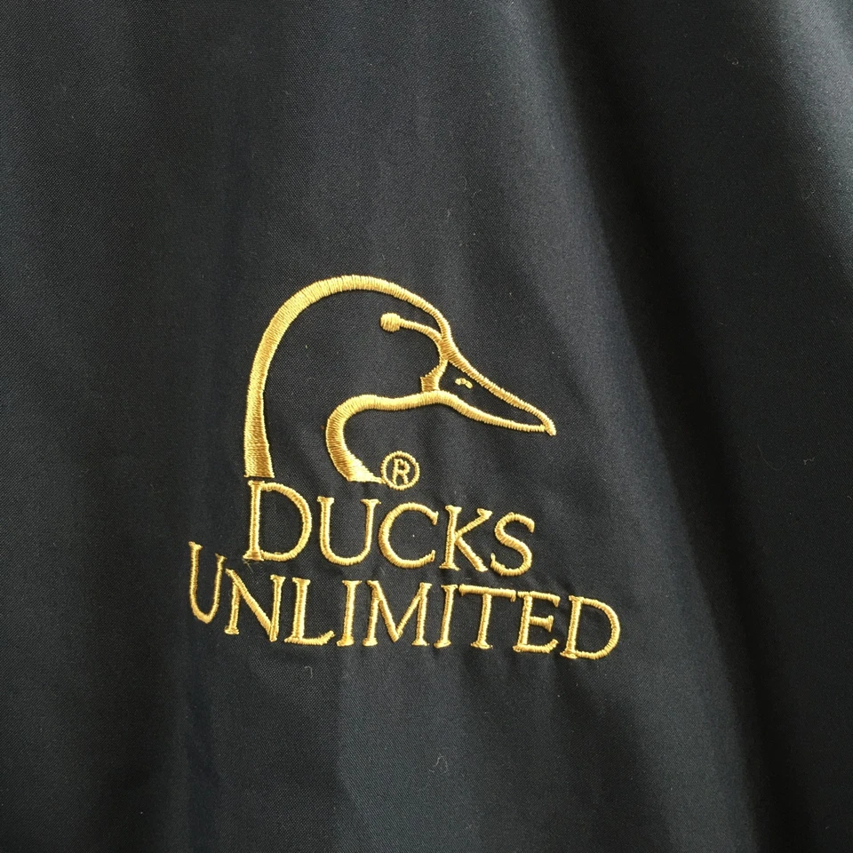 Duck Unlimited Windbreaker Jacket Mens L Blue Long Sleeve Pullover V-Neck Casual - Image 4 of 4