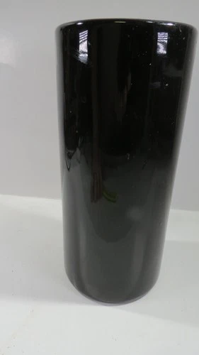 Haeger Pottery Vase Large Black 1992 Original Stickers 9"