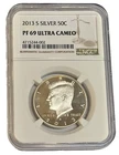 2013-S Proof Silver Kennedy NGC PF69 Ultra Cameo Brown label