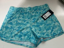 Spyder Swim Board Shorts Sz M Camo Blue Quick Dry Cover Up