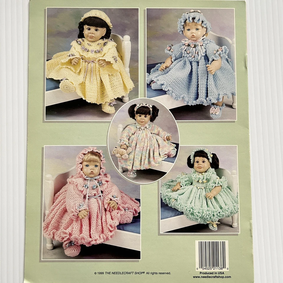 Vtg Rosebud Dollies Crochet Doll Dress Pattern Booklet 21" Doll Pattern Booklet - Image 4 of 4