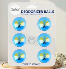 Tiestra Shoe Deodorizer Balls Fresheners Odor Eater Twist Activate 6 Pack