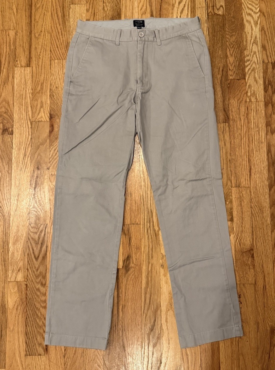 J. Crew The Sutton Men’s Gray Chino Slim Fit Pants, 30x32, Excellent Condition!
