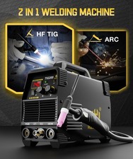 HZXVOGEN 200A TIG Welder, 110/220V High-Frequency TIG/MMA 2-in-1 Welding Machine