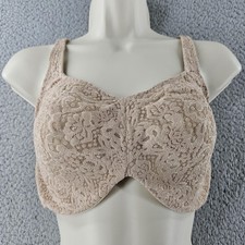 Wacoal Bra Womens 38DDD Beige Halo Lace Full Figure Underwire 65547
