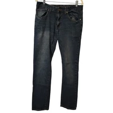 CARBON Jeans Men's 32x32 Blue Straight Leg Mid Rise Bootcut Medium Wash Denim