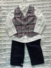Toddler Boys' Dress Outfit with Vest, Shirt, and Pants Set