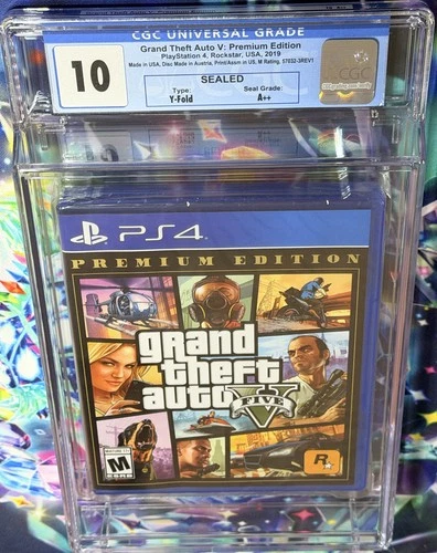 SEALED 2019 PS4 Rockstar GTA GRAND THEFT AUTO V Premium CGC Graded 10 A++ Seal