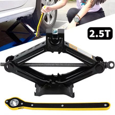 Image of 2.5 Ton Tonne Scissor Jack Lift Wind Up for Car Van Garage w/Crank Speed Handle