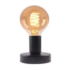 Industrial Table Lamp Base,Small Polished Metal Desktop Light Sockets Base Only,