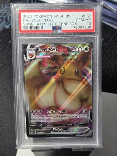 PSA 10 ⭐️ Pokemon Eevee VMAX ETB Promo SWSH087 087 Black Star Shining Fates