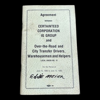 Agreement CertainTeed IG Group Local 41 Union Contract 1980-83