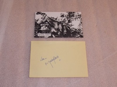 Malcolm Roberts [Singer] Signed Promo Card + Signed Page
