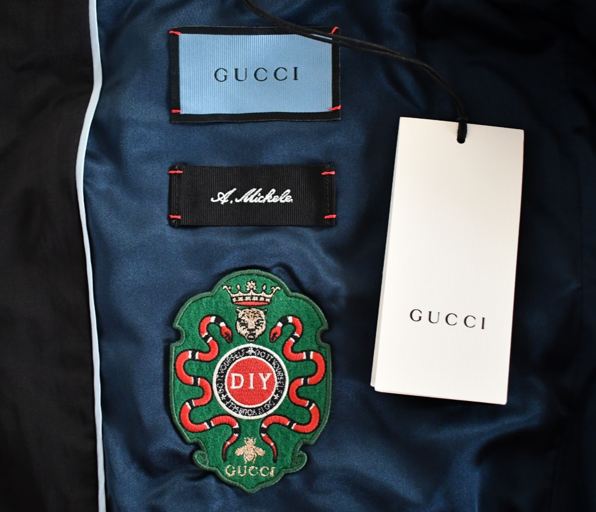 New GUCCI DIY ZODIAC-Embroidered Men's VARSITY BOMBER Jacket EU-46