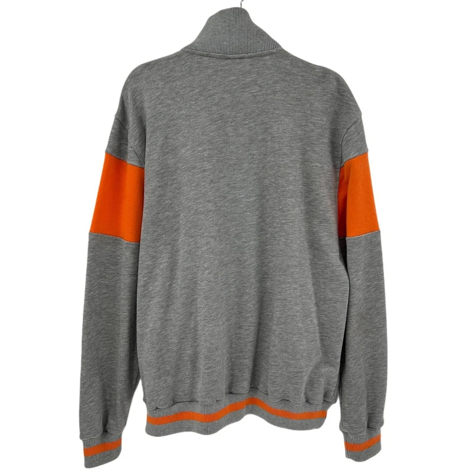 Puma Zip Up Long Sleeve Orange Gray Jacket Size Large - Image 2 of 4