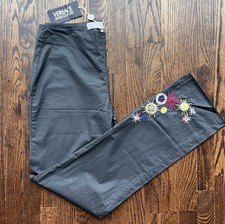 VERSACE COUTURE WOMEN PANTS SIZE 32X34 SOFT FABRIC GRAY Made In Italy 