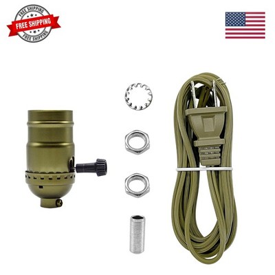 Lamp Light Kit, Repair or Rewiring Table Lamp Kit, 3 Way Socket and 8 Foot Ma...