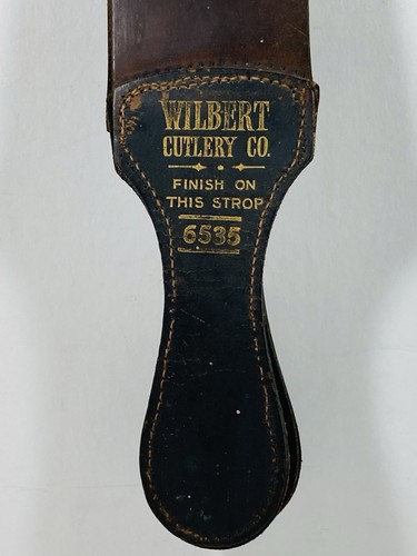 Vintage Wilbert Cutlery Co Razor Strop Leather Barber Grooming Strip 6535 25”