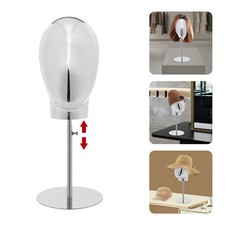 Mannequin Head with Stand, Tabletop Mannequin Head with Adjustable Height Stand