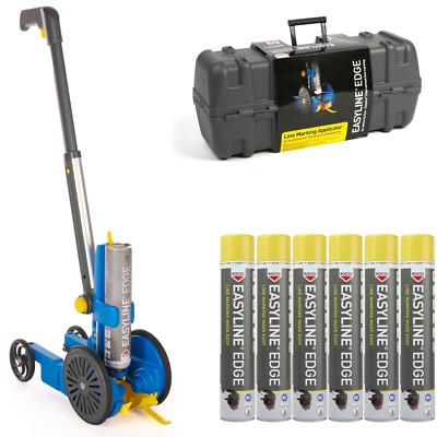 Set: 6x EASYLINE EDGE Gelb 750ml + Linienmarkierung Airblow APPLIKATOR von Rocol
