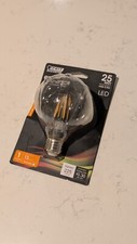 Feit Electric Filament LED Bulb Dimmable Clear Glass Soft White 25W Eqv