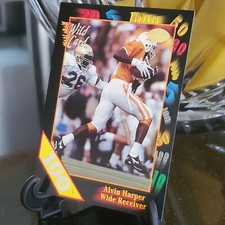 🚨 1991 Wild Card PREMIERE EDITION NCAA BLACK - ALVIN HARPER 100 STRIPE 📢 