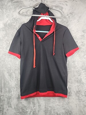 Men Short Sleeve T-shirt Fitness Sports Gym Hood Muscle Hoodie Top Beach  Boxing