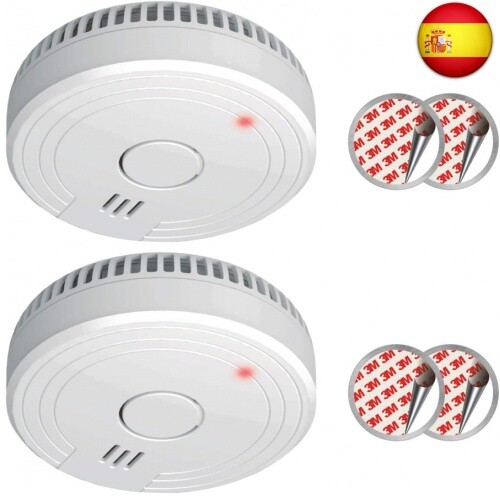 ELRO FS1805 Detector de Humo con Magnético Adhesivas Kit, Blanco, 2 Piezas, Set