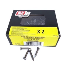 2 bxs ~ Grip Rite 1 inch THS Fluted Masonry Nails 1 Lb per box ~ 1TFMAS1