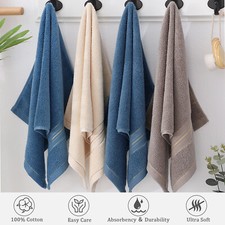 Soft Bathroom Towels 13"x29" Face Cotton Spa Hand Wash Super Absorbent Towels
