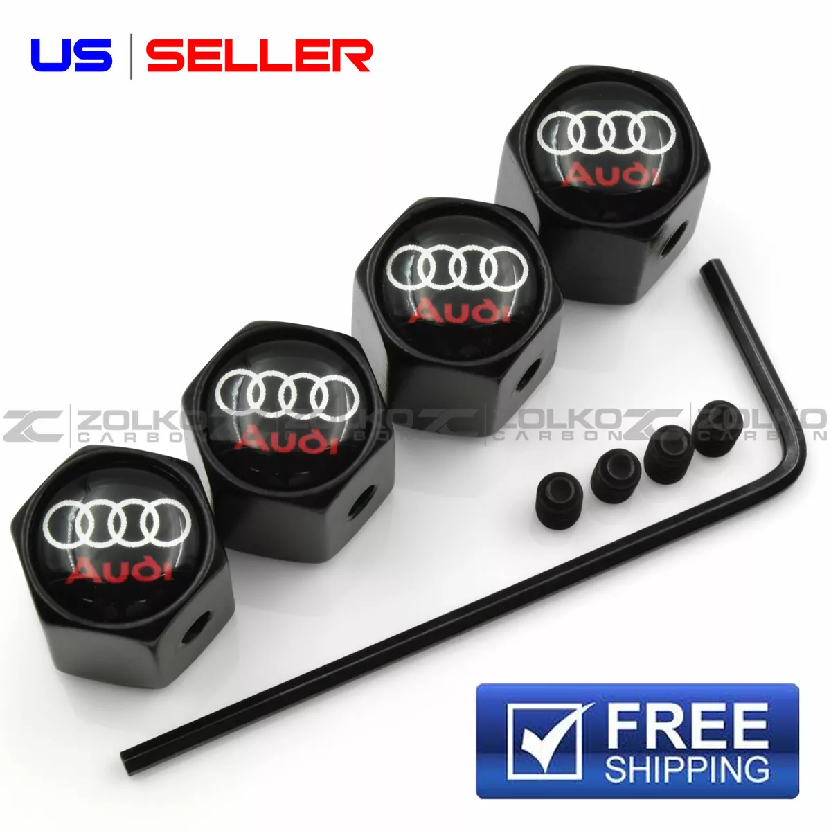 ANTI THEFT VALVE STEM CAPS WHEEL TIRE FOR AUDI US SELLER eBay