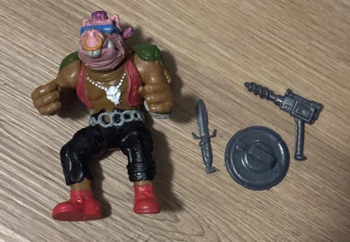 COMPLETE 1988 BEBOP BE BOP Soft Head TMNT NINJA TURTLES ACTION FIGURE
