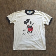 Vintage Mickey Mouse Ringer Tee. Large. T-Shirt.