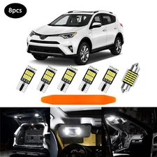 White LED Lights Interior Package Kit for 2006 - 2018 2019 2020 2021 Toyota RAV4