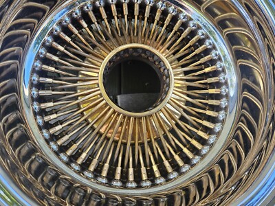 13 by 7 reverse 88 spoke center gold rims authentic Dayton Wire