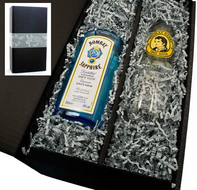Bombay Saphire Gin 40% 0,7l  Geschenkkarton mit 1 Glas und 1 Thomas Henry Tonic